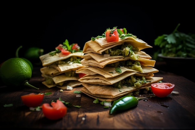 Tamales deliciosos enfeitados com jalapenos em fatias