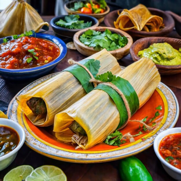 Tamales imagem de comida mexicana