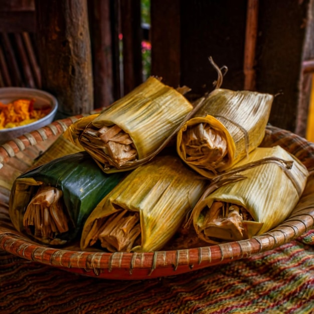 Tamales imagem de comida mexicana