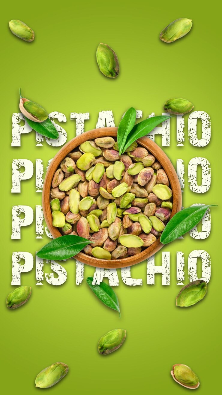 Foto tamanho da história do instagram de pistache saudável