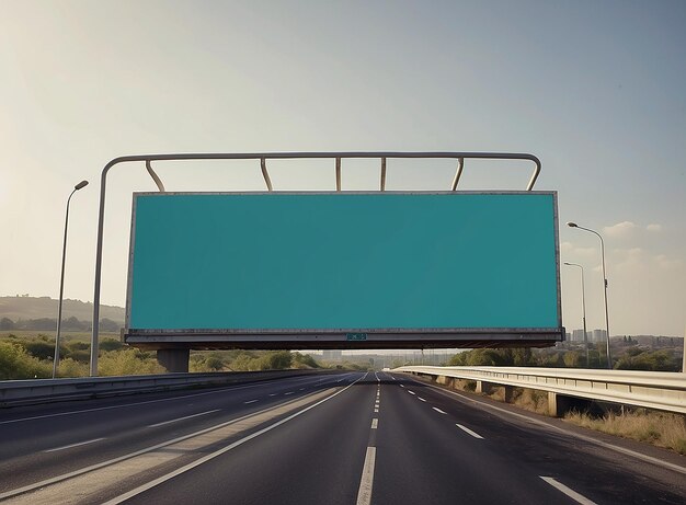 Foto el tamaño de las vallas publicitarias en la carretera