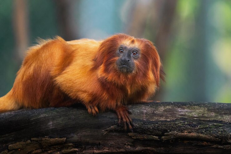 Foto tamarim leão dourado leontopithecus rosalia