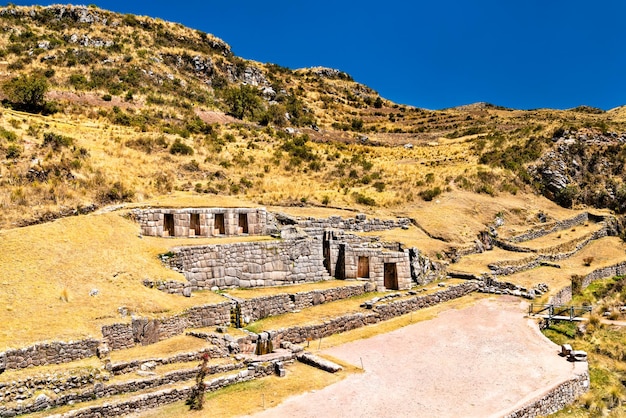 Tambomachay Inkaruinen in der Nähe von Cusco in Peru