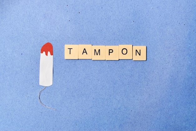 Tampão método de higiene feminina para dias críticos e menstruação