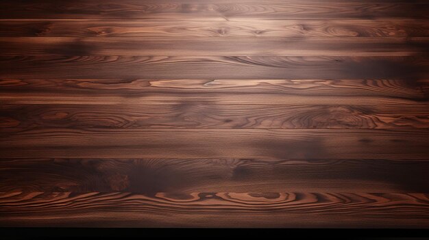 tampo de mesa de madeira em conceito de design vintage de madeira escura