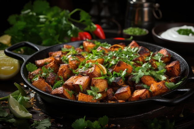 Tandoori Servindo na mesa da cozinha Fotografia profissional de comida publicidade