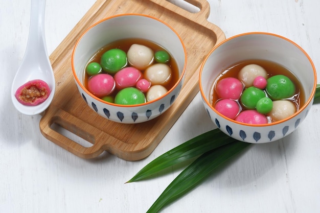 Tang Yuan Wedang Ronde Sweet Dumpling Ball ist ein traditionelles chinesisches süßes Dessert für MidAutumn