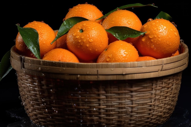 Tangerinas laranjas de fundo Ilustração Generativa AIxD