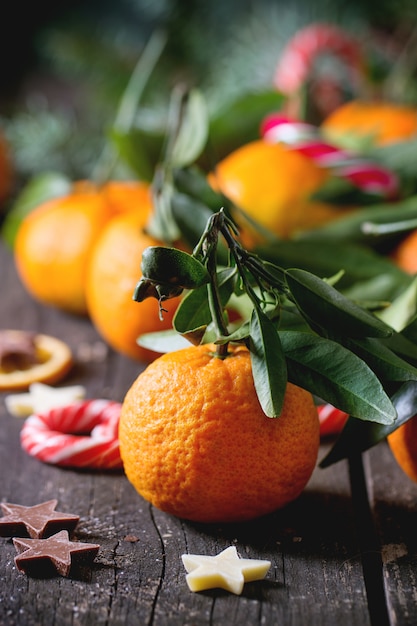 Tangerinas na decoração de Natal