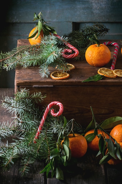 Tangerinas na decoração de Natal