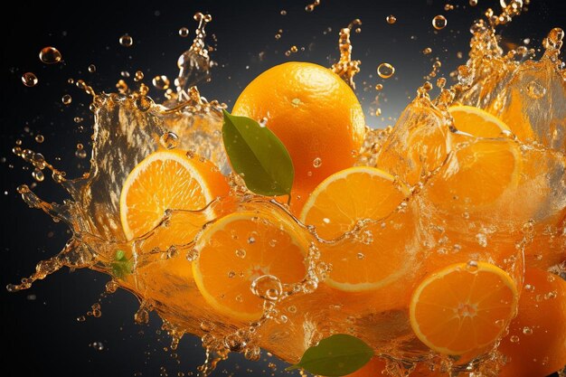Tangy Tangerine Juice Splash Fotografía de imágenes de alta calidad