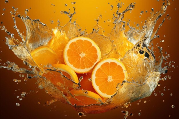Tangy Tangerine Juice Splash Hochwertige Juice Sprash-Bildfotografie