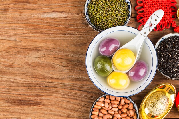 Tangyuan. Comida do Festival das Lanternas Chinesas