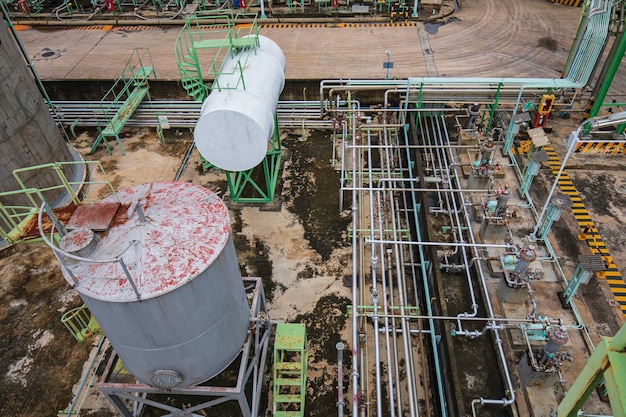 Tanque de almacenamiento de la industria química de acero al carbono blanco