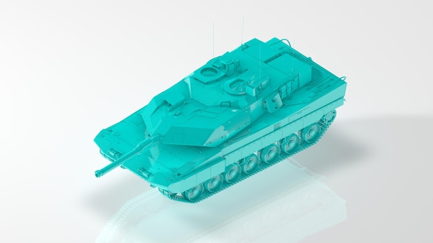 tanque de bétula de renderização 3d