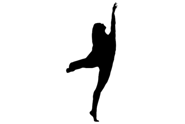 Tanzsilhouette tanzende Person Skizze Schattentänzerkunst