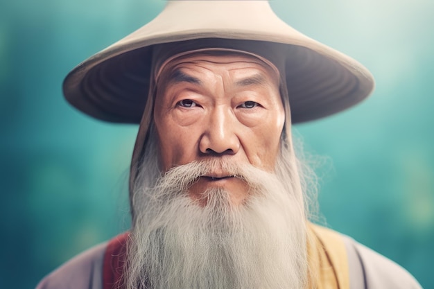 taoísta chino barba daoísmo Gong complejo Generar Ai