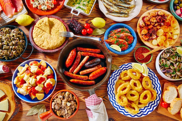 Tapas da Espanha mix dos mais populares