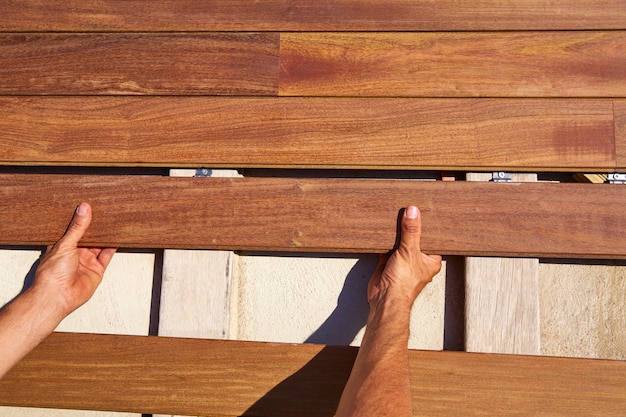 Tapas de instalación de madera cubierta de cubiertas Ipe sujetadores