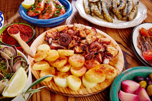 Foto tapas pulpo afeira de españa