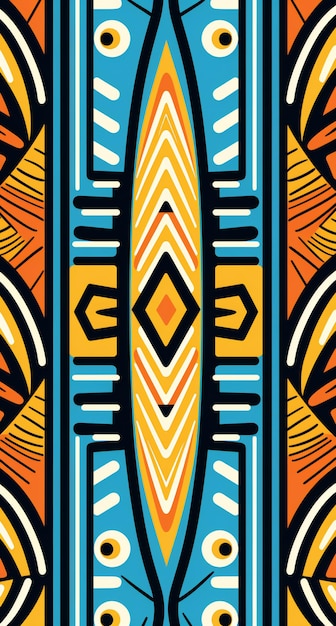 Foto tapete étnico de padrão africano sem costura com divisas estilo asteca
