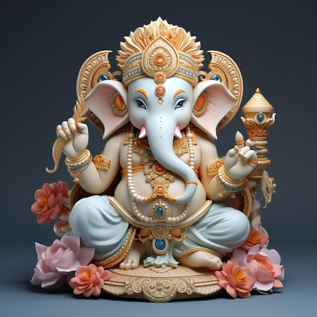 Tapete Ganesha Der Herr der Weisheit Hindu-Gott Ganesha