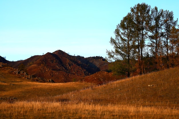 tapete herbstlandschaft berg altai, freiheit romantische reise