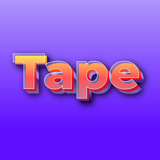 TapeText-Effekt JPG-Hintergrundkartenfoto mit violettem Farbverlauf