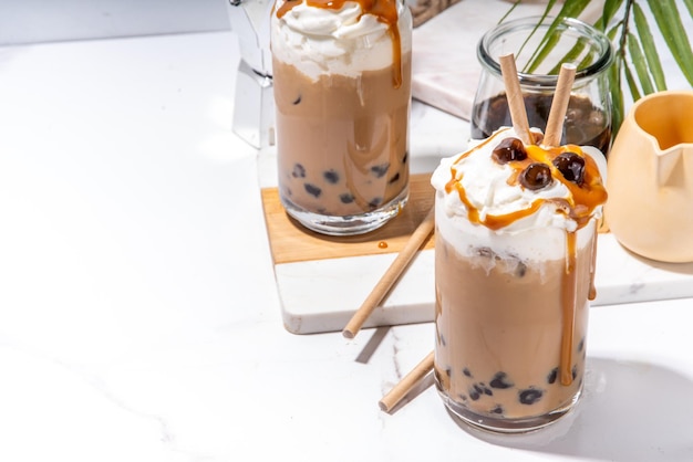 Tapioca boba bolas café frappe