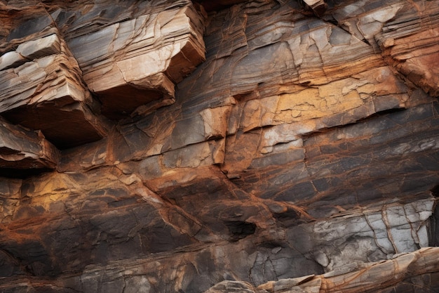 El tapiz atemporal de la naturaleza Una exhibición artística de la textura de la roca antigua y el enfoque selectivo