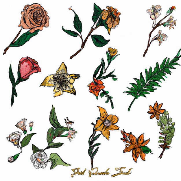 El tapiz floral caleidoscópico Una encantadora sinfonía de flores sin costuras en tonos vibrantes