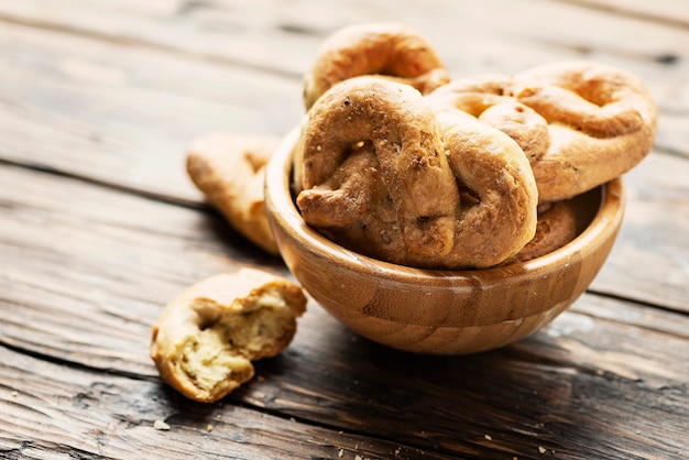 Foto taralli de pão italiano tradicional