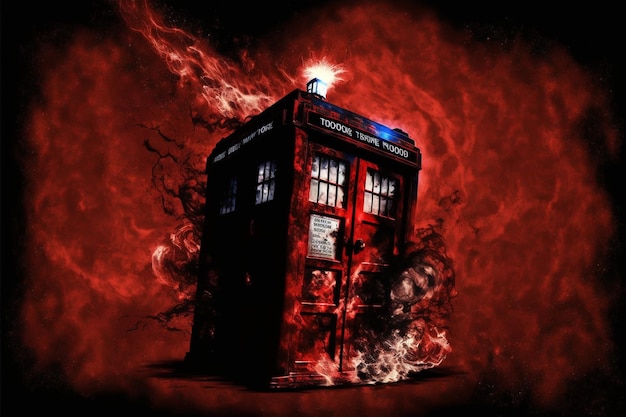 Tardis Blue Time Travel Box maravilloso Universo de Doctor Who gratis al borde del apocalipsis