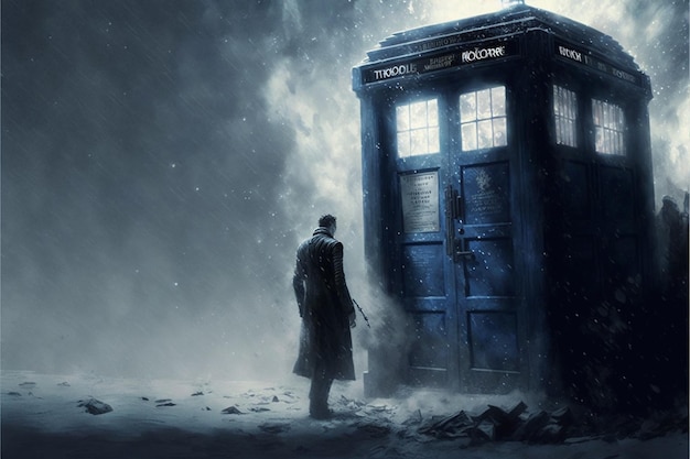 Tardis Blue Time Travel Box, wunderbares Universum von Doctor Who, kostenlos am Rande der Apokalypse