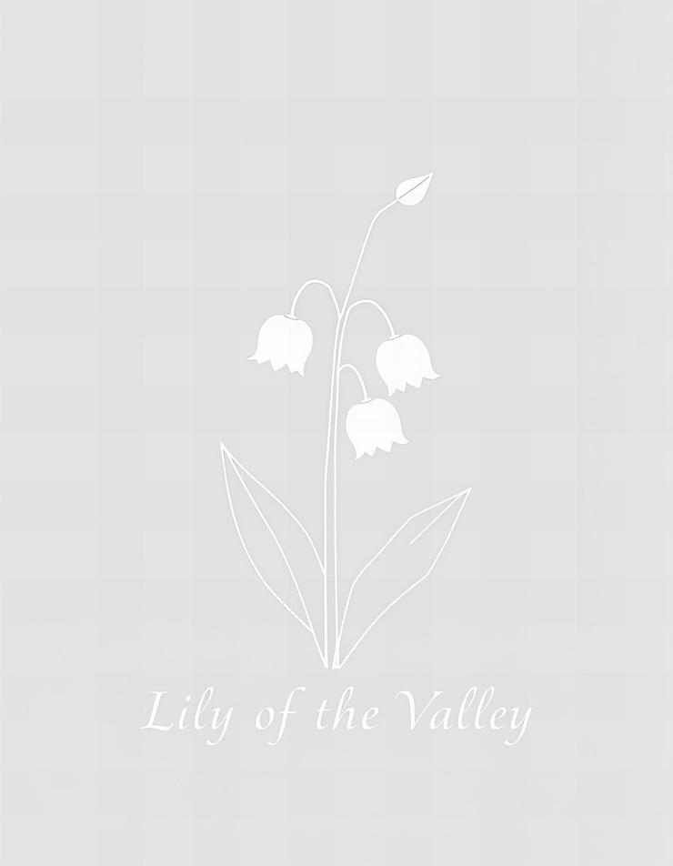 Foto una tarjeta blanca con las palabras pequeñas flores del valle del valle