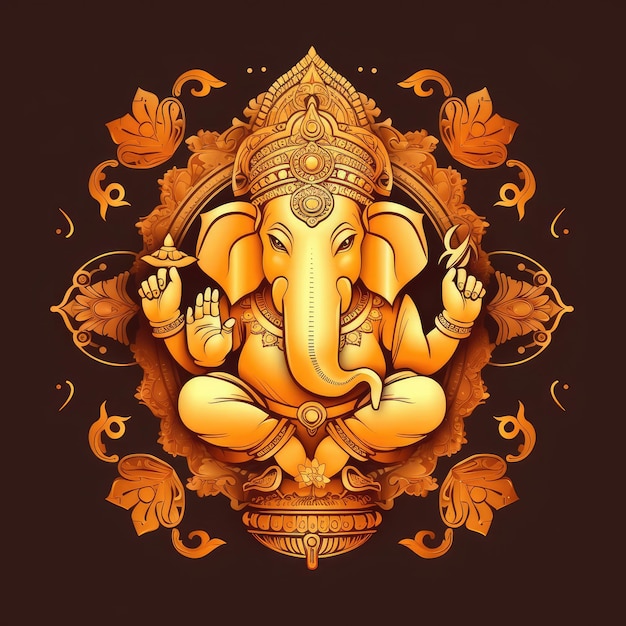 Tarjeta de boda hindú Ganesha Aum Diwali India