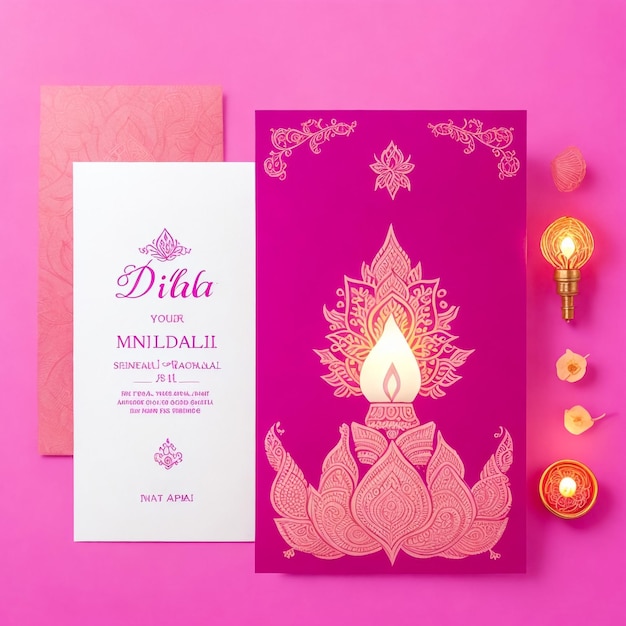 Tarjeta de boda india con patrón de elefante de oro y color de cristales