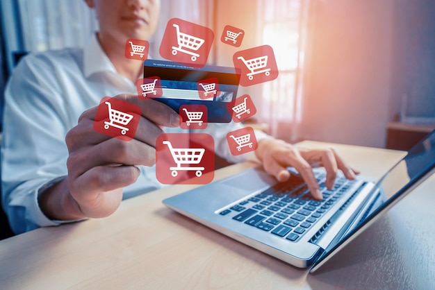 Tarjeta de crédito del cliente con interfaz de holograma inventario de compras Cybercash