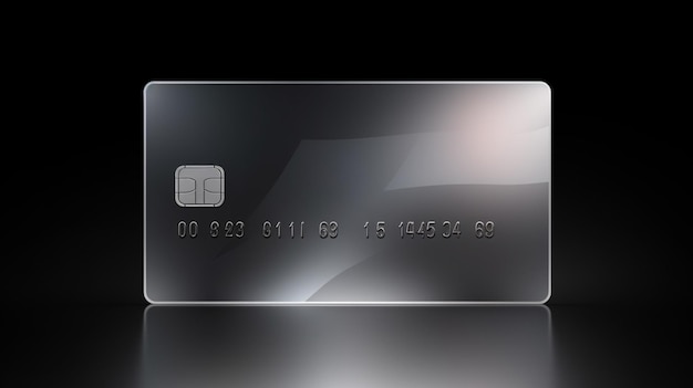 Foto tarjeta de crédito transparente