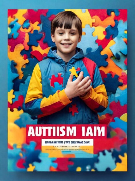 Foto tarjeta para el día mundial de la concienciación sobre el autismo