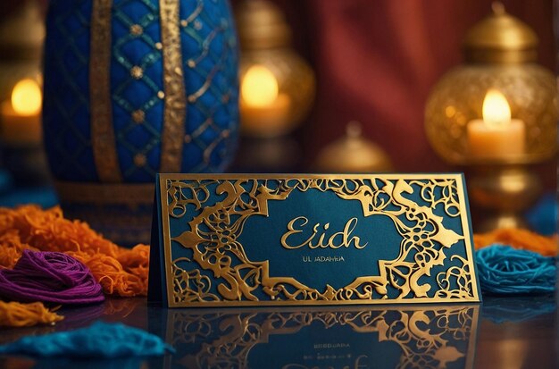 Foto la tarjeta de eid ul adha