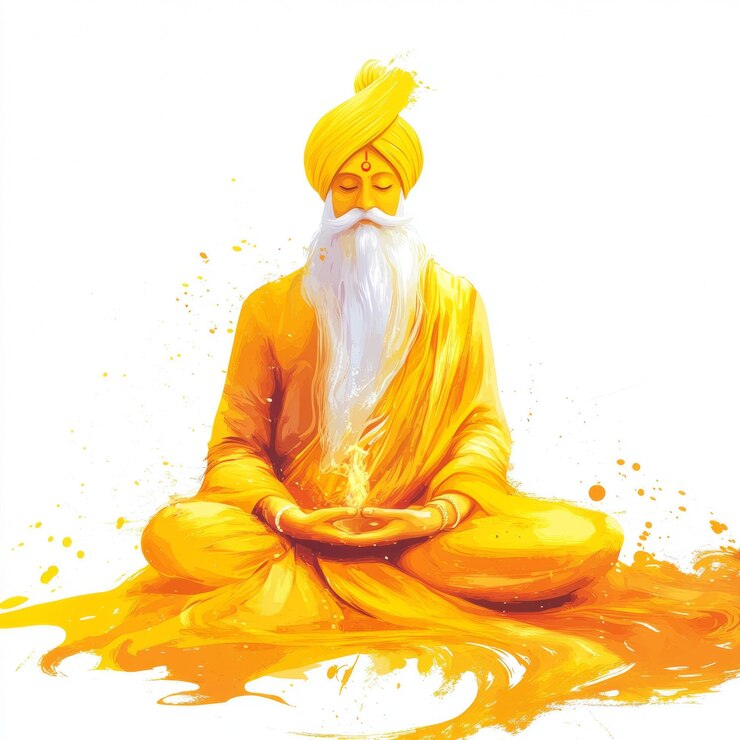 Foto tarjeta de felicitación para el aniversario de guru nanak