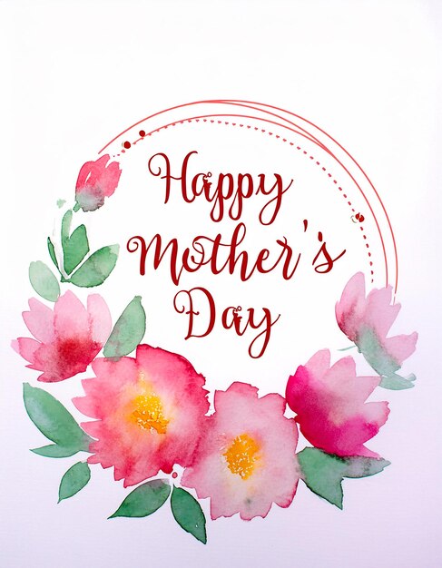 Foto tarjeta de felicitación del día de la madre con flores