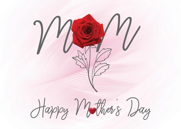 Tarjeta de felicitación del día de la madre con hermoso fondo Feliz día de la madre La mejor tarjeta de felicitación de mamá