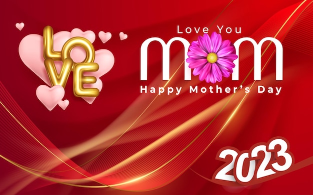 Tarjeta de felicitación del día de la madre con hermoso fondo Feliz día de la madre La mejor tarjeta de felicitación de mamá
