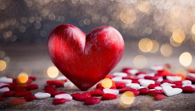Tarjeta de felicitación para el día de San Valentín de corazón rojo