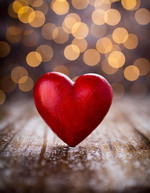 Tarjeta de felicitación para el día de San Valentín de corazón rojo