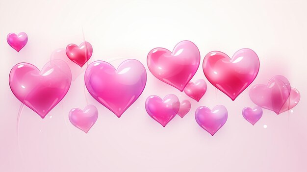 tarjeta de felicitación del día de San Valentín con corazones