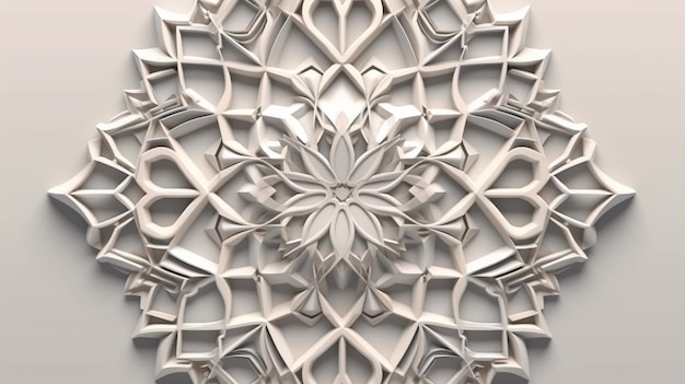 Tarjeta de felicitación de diseño arabesco islámico para Ramadan Kareem IA generativa