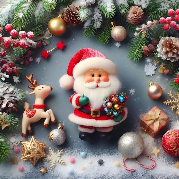 Tarjeta de felicitación de Navidad Fondo de Navidad Año Nuevo Enfoque selectivo Vacaciones